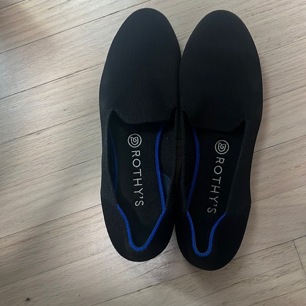 Black rothys loafers size 9